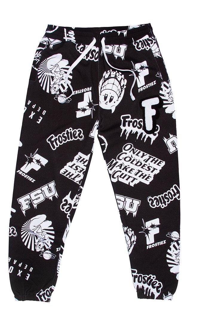 Frostiez Men's The Coldest Sweatpants - Black/White - BLACK/WHITE